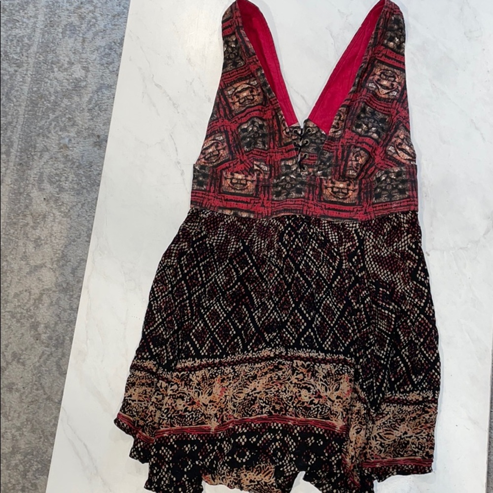 FREE PEOPLE boho short dress ❤️💛🤎